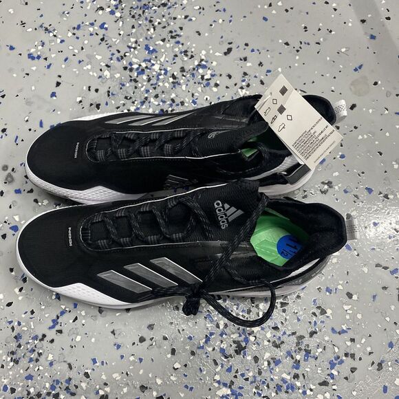 New Adidas Icon 7 BOOST Baseball Metal Cleats Black Silver FY4178 Men's Sz 11.5 - Picture 2 of 3